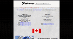 Desktop Screenshot of fairwaytransportation.com