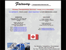 Tablet Screenshot of fairwaytransportation.com